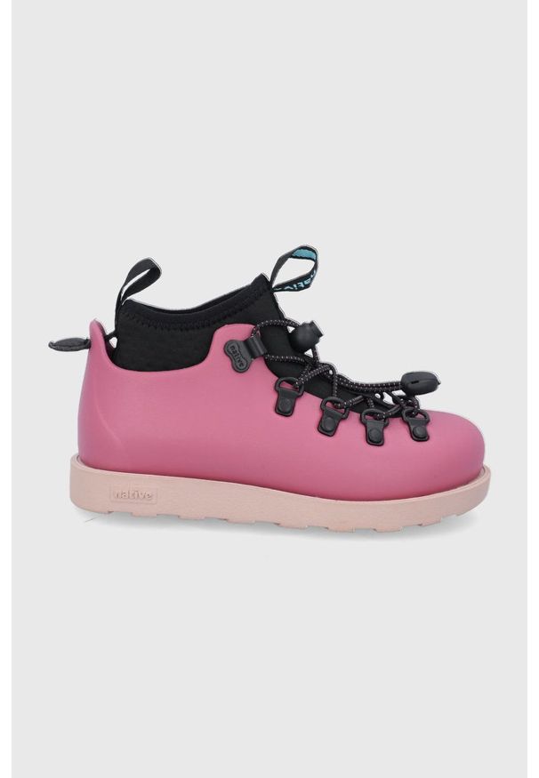 Native Buty dziecięce Fitzsimmons Citytyle Bloom kolor różowy. Nosek buta: okrągły. Zapięcie: sznurówki. Kolor: różowy. Materiał: guma