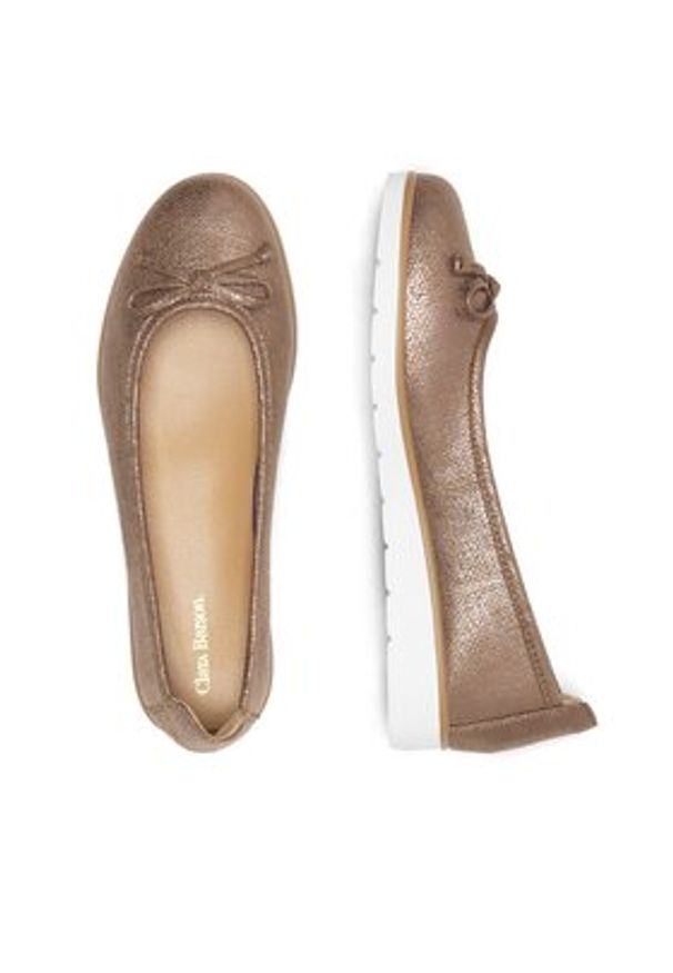 Clara Barson Baleriny WYL3650-3 Brązowy. Kolor: brązowy. Materiał: skóra