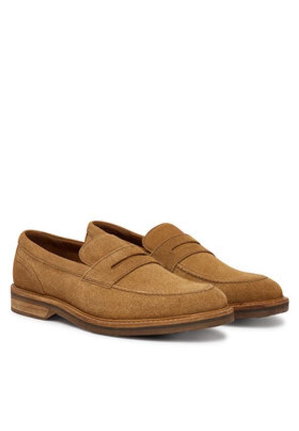 Clarks Półbuty Aldwin Step 26186450 Brązowy. Kolor: brązowy. Materiał: zamsz, skóra