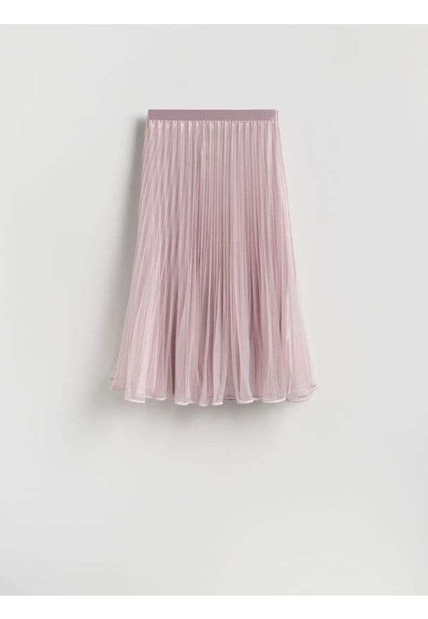 Reserved - Spódnica midi - pastelowy róż. Kolor: różowy. Materiał: tiul