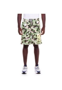 LEONE 1947 APPAREL - Męskie szorty w kolorze odważnym, w kolorze kamuflażu. Kolor: brązowy, zielony, wielokolorowy. Materiał: tkanina. Sport: fitness
