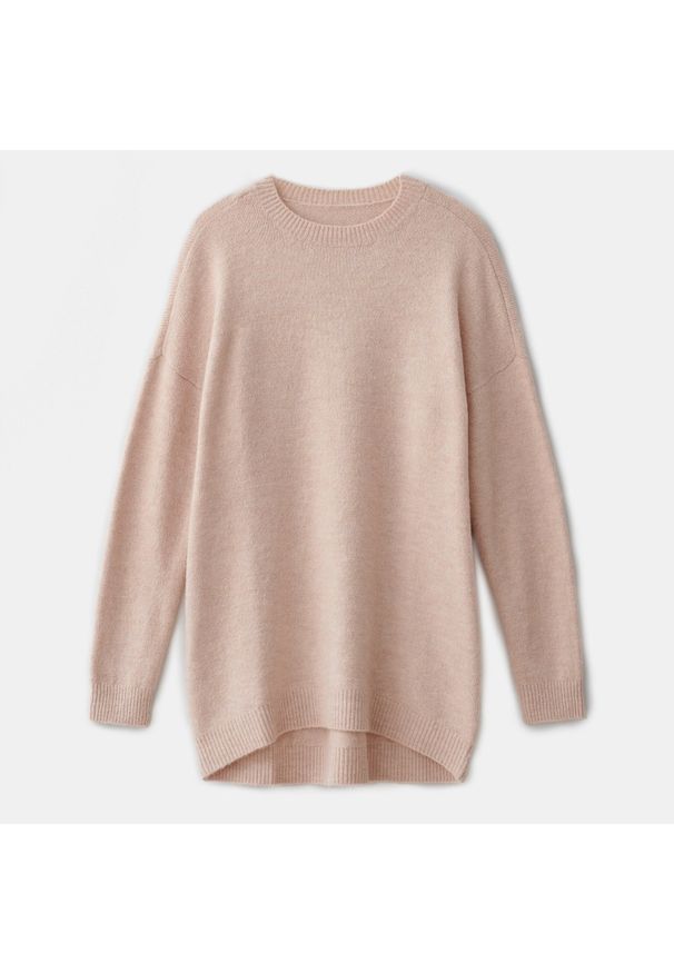 Mohito - Długi sweter Eco Aware - Różowy. Kolor: różowy. Długość: długie