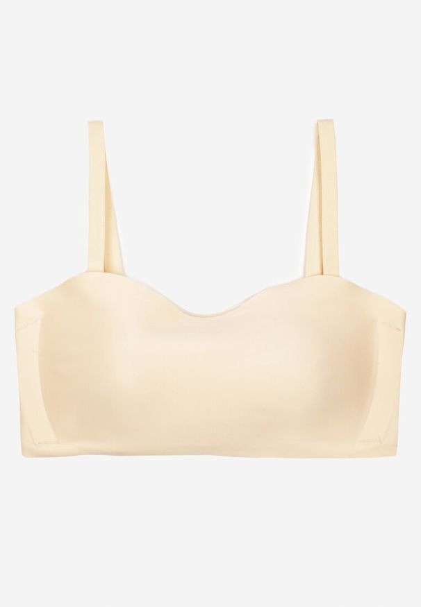 Renee - Jasnobeżowy Biustonosz Typu Balkonetka Bez Fiszbin Zenzedi. Kolor: beżowy