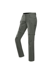 ALPINE PRO - Spodnie damskie trekkingowe Alpine Pro Nesca 2 odpinane nogawki. Kolor: zielony. Sport: turystyka piesza #1