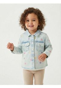 Sinsay - Jeansowa kurtka z haftowanymi kwiatkami - niebieski. Kolor: niebieski. Materiał: jeans. Wzór: haft, kwiaty #1