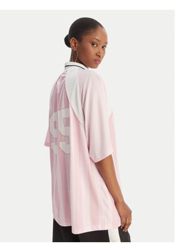 Juicy Couture Polo Juicy Football JCSCT126407 Różowy Oversize. Typ kołnierza: polo. Kolor: różowy. Materiał: syntetyk