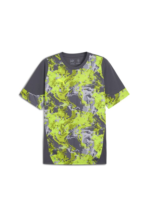 Puma - Męska koszulka piłkarska individualCUP PUMA Galactic Gray. Kolor: szary. Wzór: nadruk. Sport: piłka nożna