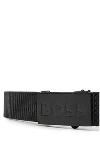 BOSS Pasek Męski Bosper-Tape 50548405 10243408 01 Czarny. Kolor: czarny. Materiał: materiał