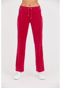Juicy Couture - JUICY COUTURE Różowe spodnie dresowe Tina Track Pants. Kolor: różowy. Materiał: dresówka #1