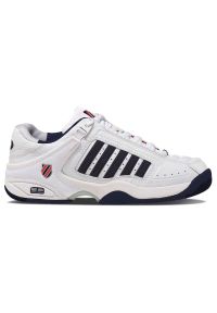 Buty do tenisa męskie K-Swiss Defier Rs Allcourt. Kolor: niebieski, czarny, biały, wielokolorowy. Materiał: syntetyk, materiał. Szerokość cholewki: normalna. Sport: tenis