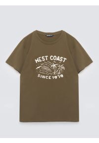 Big-Star - Koszulka męska z nadrukiem khaki Reddrez 303. Kolor: zielony. Materiał: materiał, dzianina, bawełna, jeans. Wzór: nadruk. Sezon: lato. Styl: klasyczny, wakacyjny #7