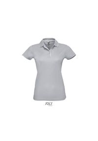 SOL'S - Damska Sportowa Koszulka Polo Performer. Typ kołnierza: polo. Kolor: szary, niebieski, wielokolorowy. Styl: sportowy #1