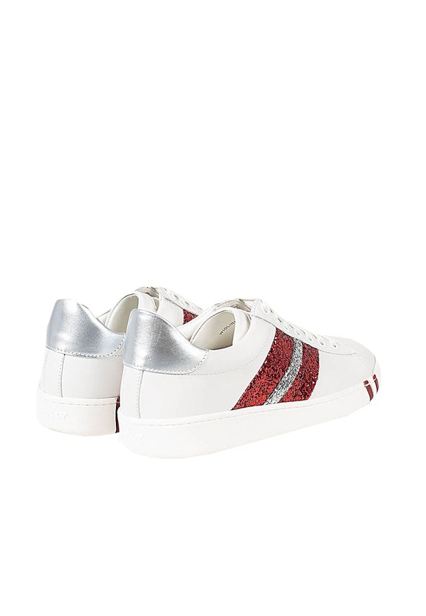 Bally Sneakersy "Wiolina" | 6231702 | Wiolina | Kobieta | Biały. Kolor: biały. Materiał: materiał, skóra. Wzór: aplikacja, nadruk