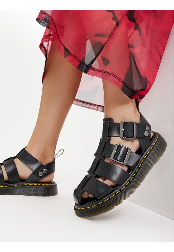 Dr. Martens Sandały Garin Czarny. Kolor: czarny. Materiał: skóra