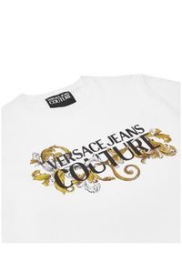 Versace Jeans Couture T-Shirt 78GAHC05 Biały Regular Fit. Kolor: biały. Materiał: bawełna #3