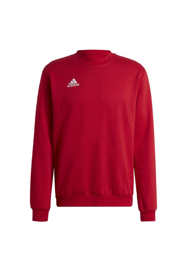 Adidas - Bluza adidas Entrada 22. Kolor: czerwony. Materiał: poliester, bawełna. Sport: fitness, piłka nożna