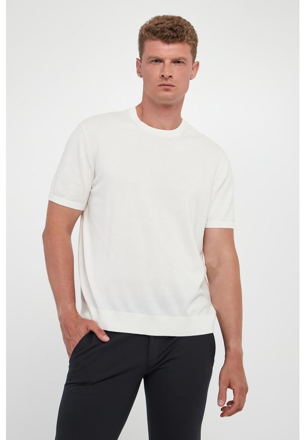 Armani Exchange - T-shirt męski dzianinowy ARMANI EXCHANGE. Materiał: dzianina
