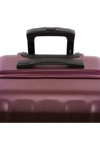 Wittchen - Średnia walizka z polikarbonu fakturowana bordowa. Kolor: czerwony. Materiał: guma. Styl: klasyczny #9