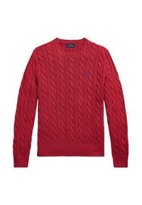 Polo Ralph Lauren Sweter 710775885525 Czerwony Regular Fit. Typ kołnierza: polo. Kolor: czerwony. Materiał: bawełna #5