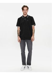 Wrangler Polo 112350404 Czarny Regular Fit. Typ kołnierza: polo. Kolor: czarny. Materiał: bawełna #3