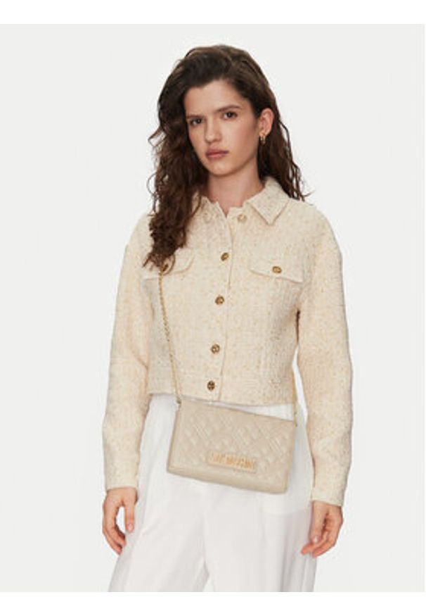 Love Moschino - LOVE MOSCHINO Torebka JC4079PP1MLA0110 Écru. Materiał: skórzane