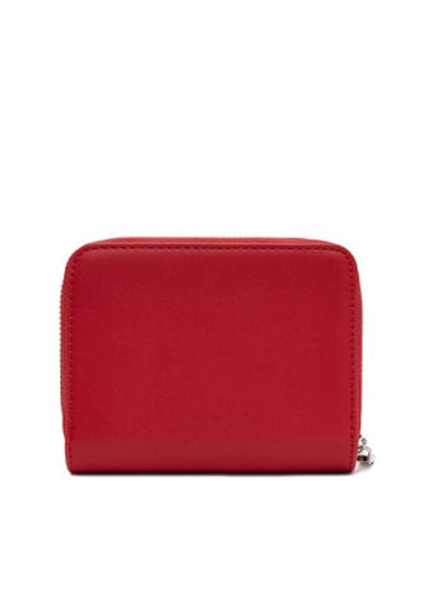Calvin Klein Mały Portfel Damski Ck Must Medium Zip Around Wallet K60K611937 Czerwony. Kolor: czerwony. Materiał: skóra