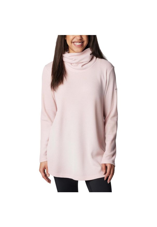 columbia - Bluza damska Columbia Holly Hideaway Waffle Cowl Neck. Typ kołnierza: kaptur. Kolor: różowy. Materiał: syntetyk, materiał. Sport: turystyka piesza
