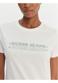 Guess Jeans T-Shirt W6GIC5 K8HM0 Biały Regular Fit. Kolor: biały. Materiał: bawełna #5