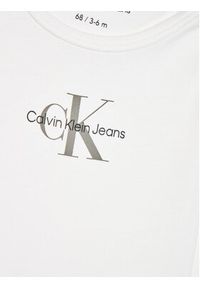 Calvin Klein Jeans Body dziecięce Monogram IN0IN00033 Biały Regular Fit. Kolor: biały. Materiał: bawełna