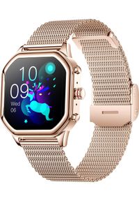 Smartwatch Hagen Smartwatch damski Hagen HC84.115.1410 różowe złoto bransoleta. Rodzaj zegarka: smartwatch. Kolor: różowy, wielokolorowy, złoty #1