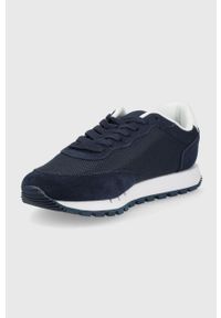 Tommy Jeans sneakersy kolor granatowy. Nosek buta: okrągły. Zapięcie: sznurówki. Kolor: niebieski. Materiał: poliester, guma