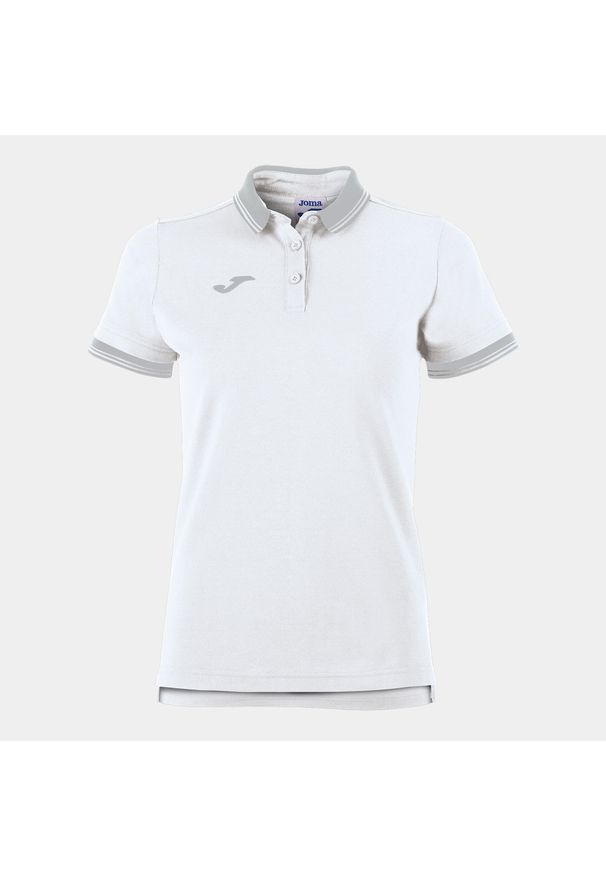 Koszulka polo do tenisa damska Joma Bali II. Typ kołnierza: polo. Kolor: biały. Sport: tenis