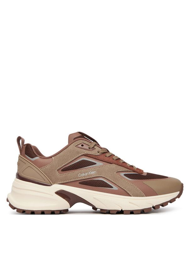 Sneakersy Calvin Klein. Kolor: brązowy