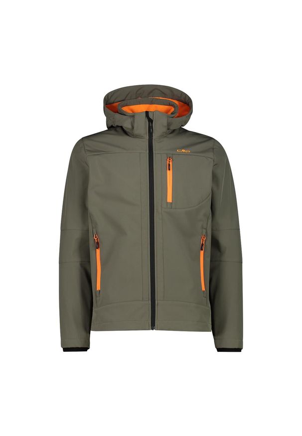 Kurtka męska turystyczna CMP 3A01787N. Typ kołnierza: kaptur. Kolor: zielony. Materiał: softshell. Sport: turystyka piesza