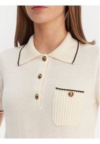 Luisa Spagnoli Polo Miconia 100295 Écru Regular Fit. Typ kołnierza: polo. Materiał: wełna #3