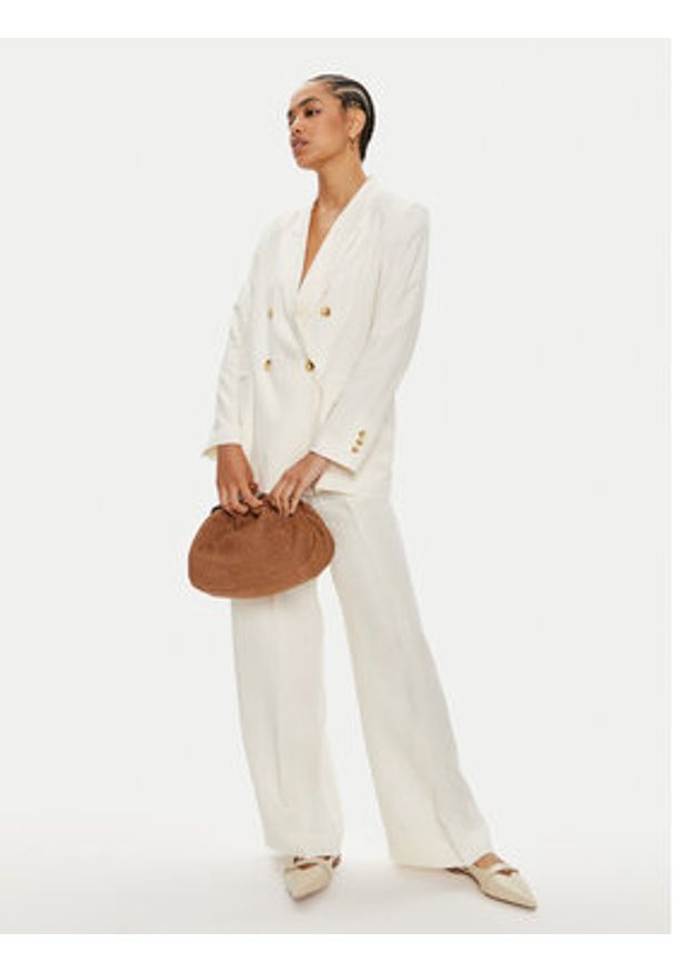 ViCOLO Marynarka TB1567 Biały Regular Fit. Kolor: biały. Materiał: wiskoza