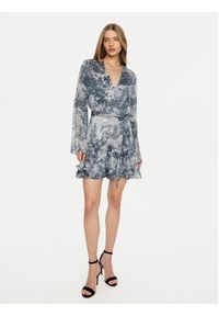 Guess Sukienka koszulowa W5RK35 WDW82 Niebieski Classic Fit. Kolor: niebieski. Materiał: syntetyk. Typ sukienki: koszulowe