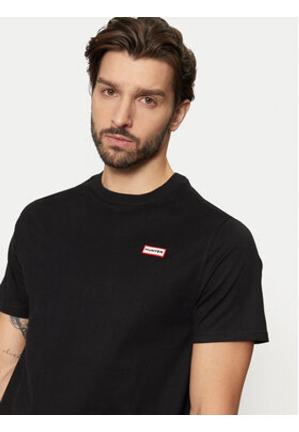 Hunter T-Shirt HARM0039242 Czarny Regular Fit. Kolor: czarny. Materiał: bawełna