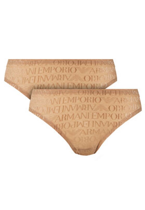 Emporio Armani Underwear Komplet 2 par fig brazylijskich EW000403 AF10880 M6068 Beżowy. Kolor: beżowy. Materiał: syntetyk