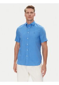 TOMMY HILFIGER - Tommy Hilfiger Koszula MW0MW40703 Niebieski Regular Fit. Kolor: niebieski. Materiał: len, bawełna #1