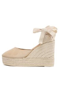 Manebi Espadryle Soft Suede Wedge Espadrilles M 1.1 WV Beżowy. Kolor: beżowy. Materiał: zamsz, skóra