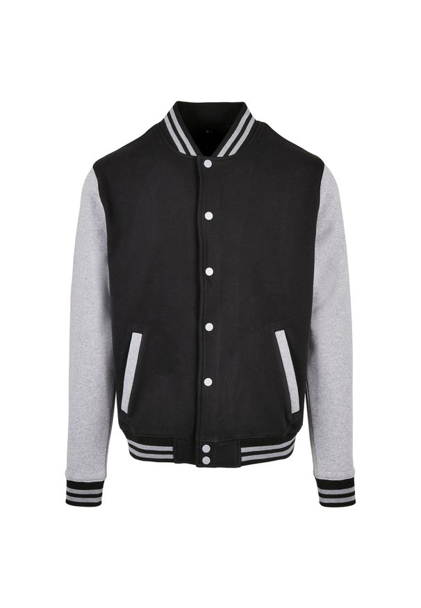 BUILD YOUR BRAND - Męska Kurtka Basic Varsity. Kolor: czarny, szary, wielokolorowy. Sport: turystyka piesza