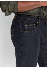 Dżinsy z elastycznymi wstawkami w talii CLASSIC FIT STRAIGHT bonprix czarny denim. Kolor: czarny #7