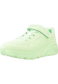 skechers - Buty do chodzenia dla dzieci Skechers Uno Lite. Kolor: zielony. Materiał: syntetyk, tkanina. Sport: turystyka piesza