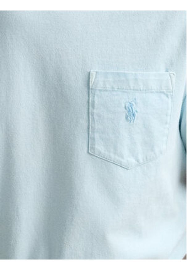 Polo Ralph Lauren T-Shirt 710969628002 Błękitny Custom Slim Fit. Typ kołnierza: polo. Kolor: niebieski. Materiał: bawełna