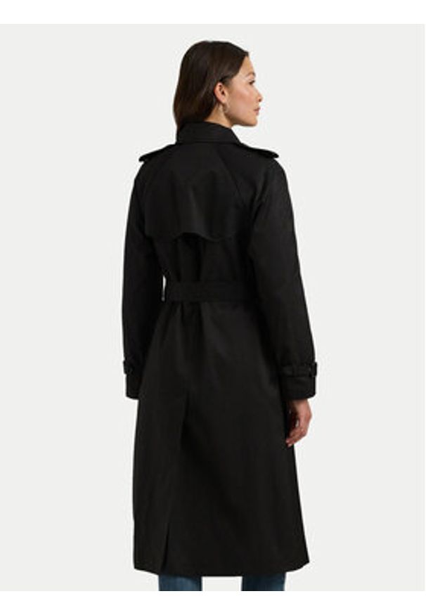 Lauren Ralph Lauren Trencz 297951259001 Czarny Straight Fit. Kolor: czarny. Materiał: syntetyk, bawełna