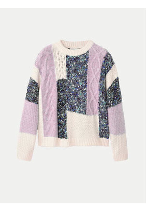 Desigual Sweter Edmonton 24WWJF19 Kolorowy Regular Fit. Materiał: syntetyk. Wzór: kolorowy