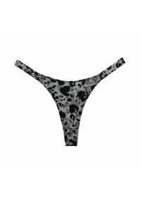 Intica - Stringi damskie z wysokim stanem optycznie wydłużające nogi Jisoon. Stan: podwyższony. Kolor: szary. Materiał: materiał