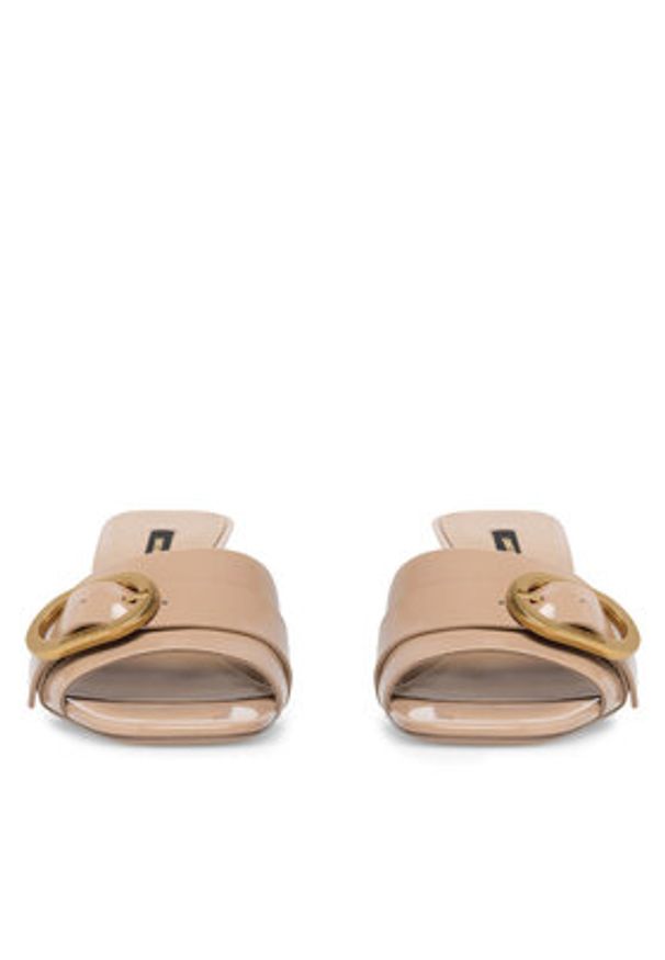 Gino Rossi Klapki VITA-V15595-15-1 Beżowy. Kolor: beżowy. Materiał: skóra, lakier