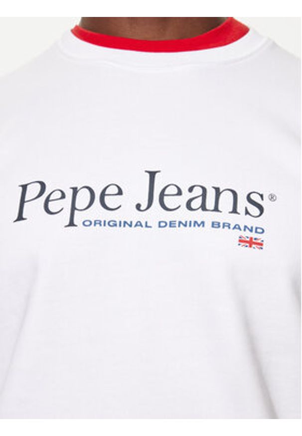 Pepe Jeans Bluza PM582699 Biały Regular Fit. Kolor: biały. Materiał: bawełna